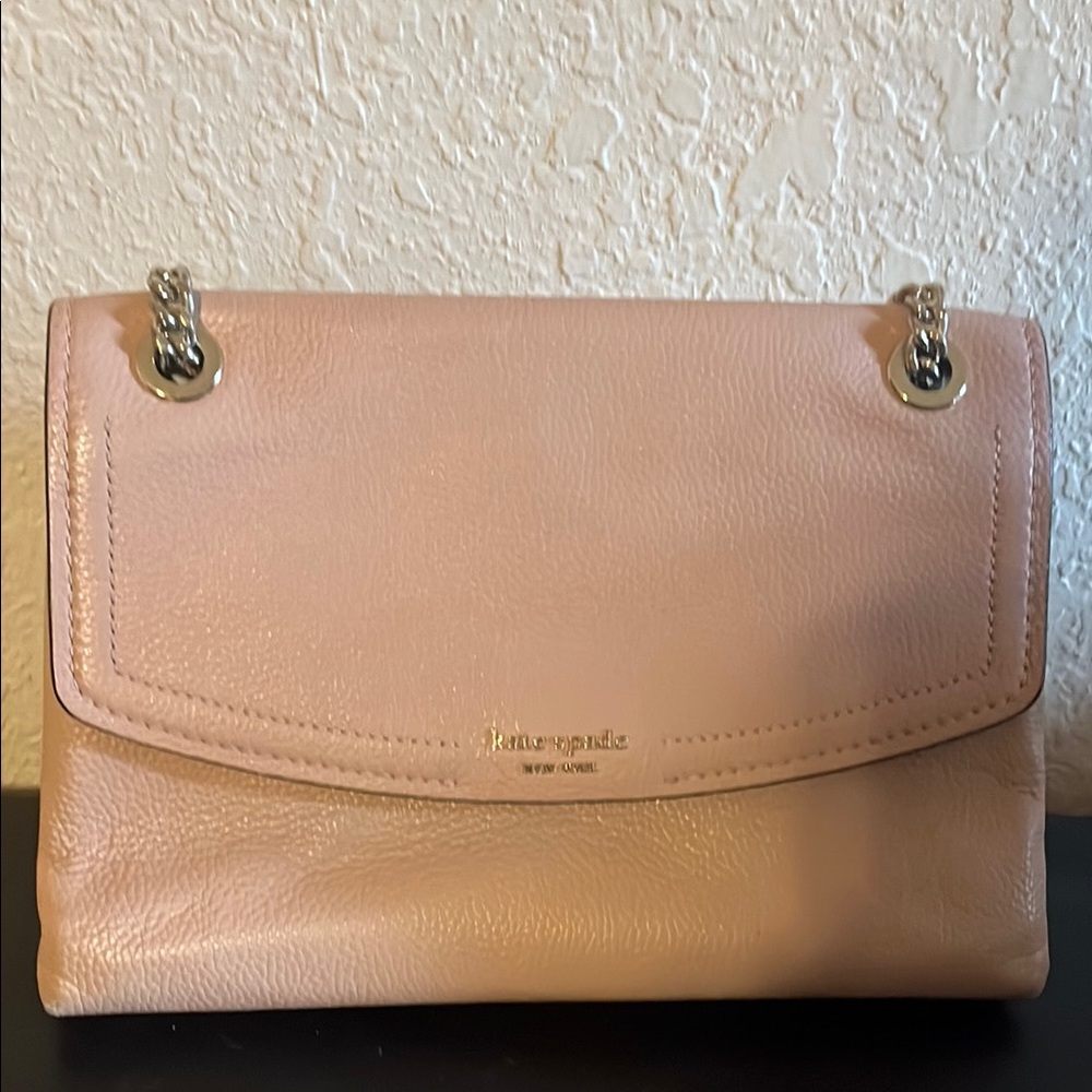Kate Spade Blush Pink Crossbody Bag with Chain Strap